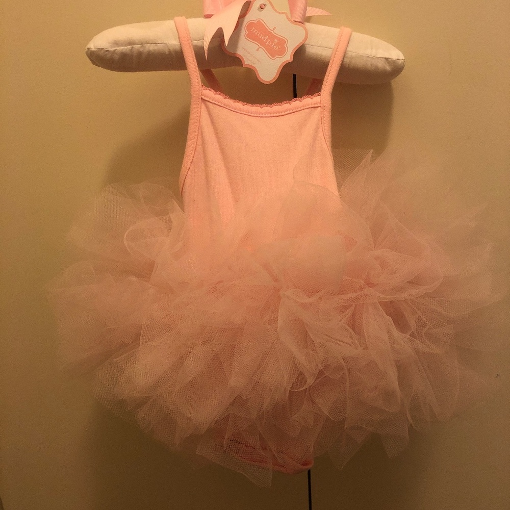 Mudpie infant size 3-6mo pink tutu onsie